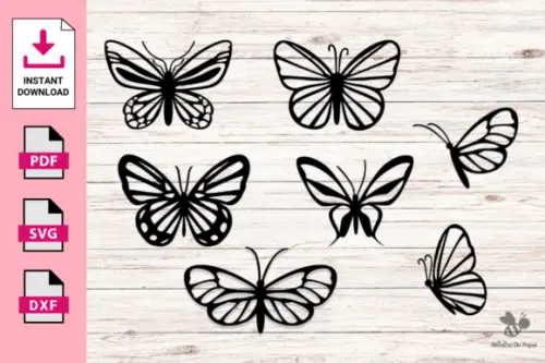 Arquivo de Corte Topo de Bolo - Borboletas