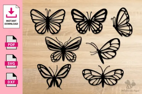 Arquivo de Corte Topo de Bolo - Borboletas