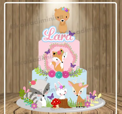 Arquivo de Corte Topo de Bolo - Bosque Encantado