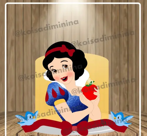 Arquivo de Corte Topo de Bolo - Branca de Neve