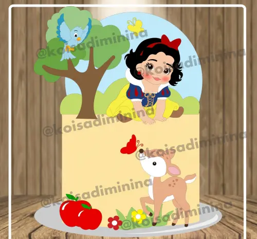 Arquivo de Corte Topo de Bolo - Branca de Neve