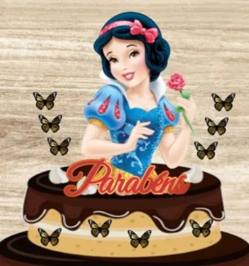 Arquivo de Corte Topo de Bolo - Branca de Neve