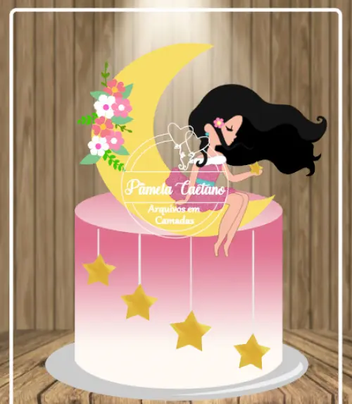 Arquivo de Corte Topo de Bolo - Brilha Brilha Estrelinha