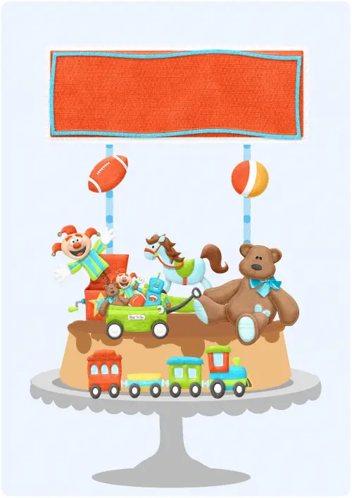 Arquivo de Corte Topo de Bolo - Brinquedos