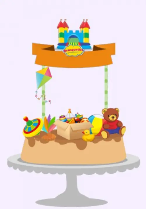 Arquivo de Corte Topo de Bolo - Brinquedos