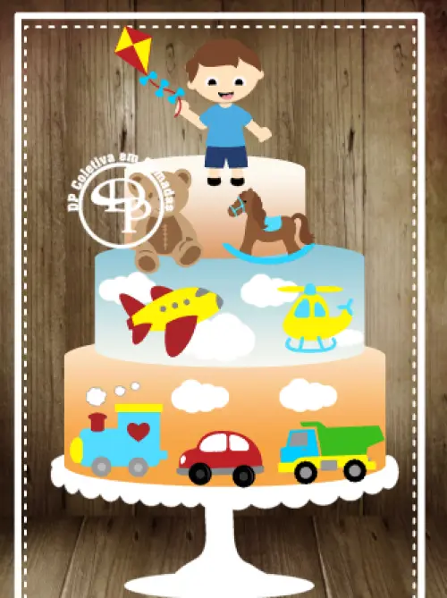 Arquivo de Corte Topo de Bolo - Brinquedos