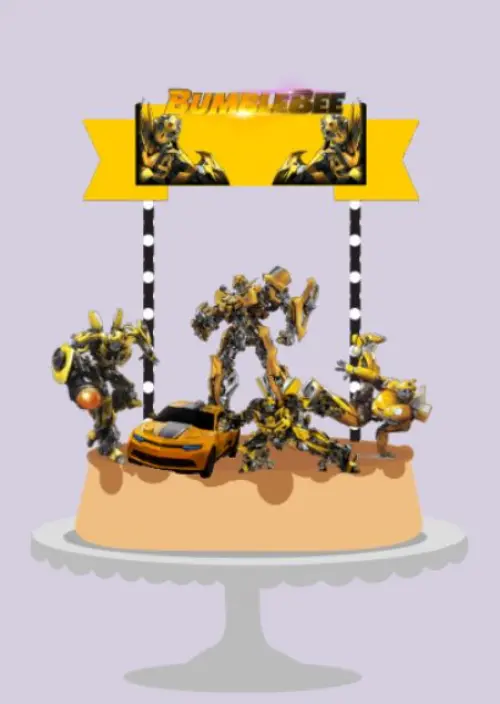 Arquivo de Corte Topo de Bolo - Bumblebee