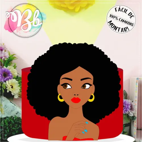 Arquivo de Corte Topo de Bolo - Cacheada