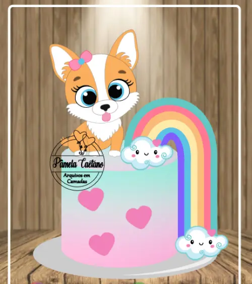 Arquivo de Corte Topo de Bolo - Cachorro