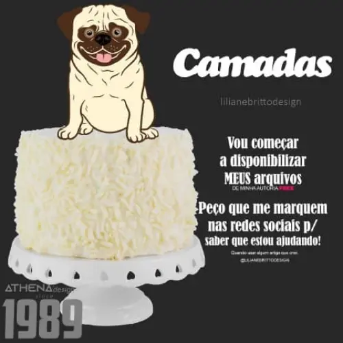 Arquivo de Corte Topo de Bolo - Cachorro