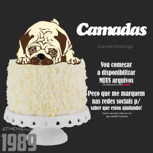 Arquivo de Corte Topo de Bolo - Cachorro