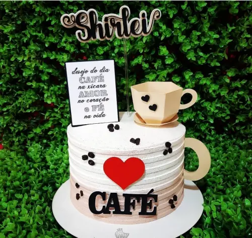 Arquivo de Corte Topo de Bolo - Café