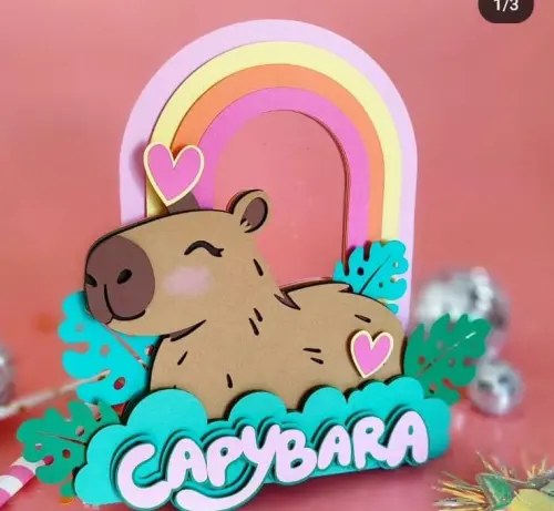 Arquivo de Corte Topo de Bolo - Capivara