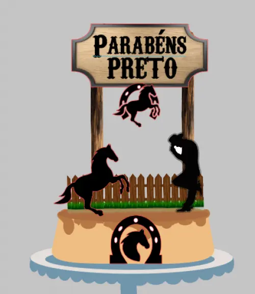 Arquivo de Corte Topo de Bolo - Cavalo