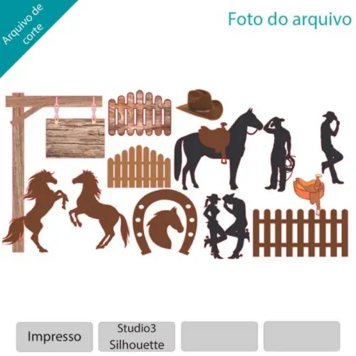 Arquivo de Corte Topo de Bolo - Cavalo