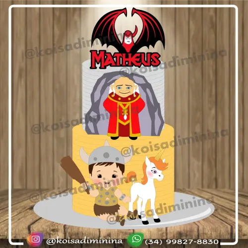 Arquivo de Corte Topo de Bolo - Caverna do Dragão