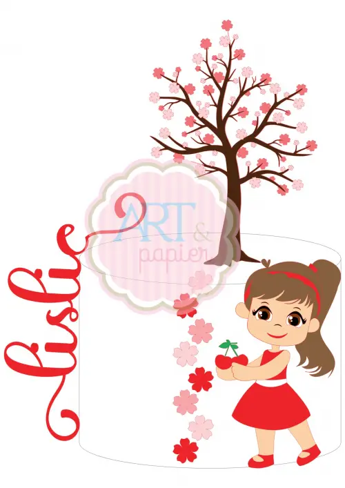 Arquivo de Corte Topo de Bolo - Cereja