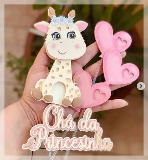 Arquivo de Corte Topo de Bolo - Chá de Bebê