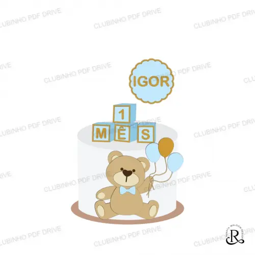 Arquivo de Corte Topo de Bolo - Chá de Bebê