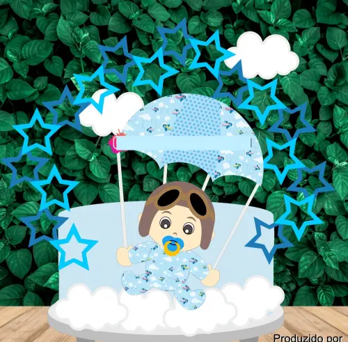 Arquivo de Corte Topo de Bolo - Chá de Bebê