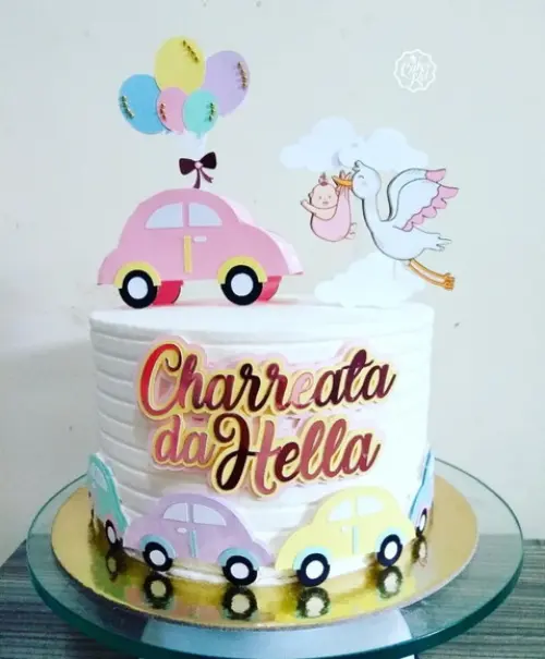 Arquivo de Corte Topo de Bolo - Chá de Bebê