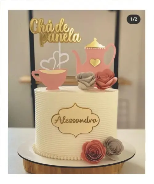 Arquivo de Corte Topo de Bolo - Chá de Cozinha