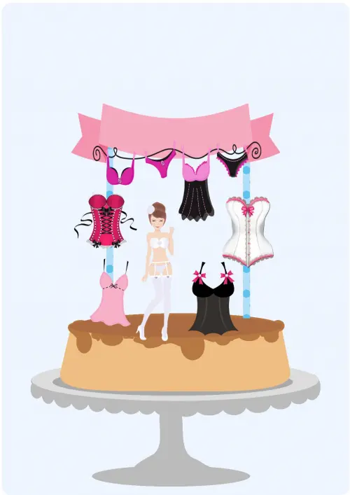 Arquivo de Corte Topo de Bolo - Chá de Lingerie