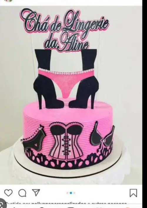 Arquivo de Corte Topo de Bolo - Chá de Lingerie