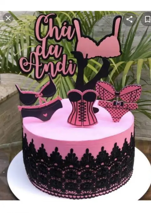 Arquivo de Corte Topo de Bolo - Chá de Lingerie