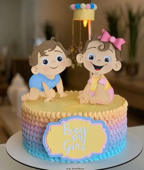 Arquivo de Corte Topo de Bolo - Chá Revelação