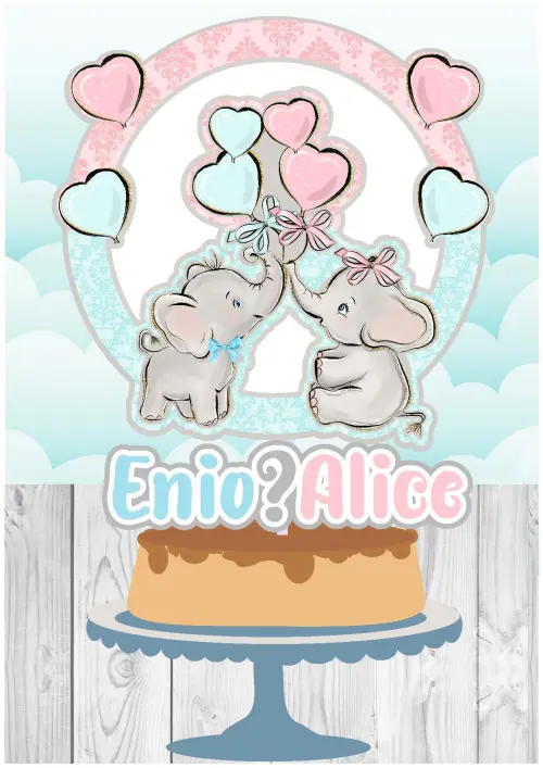 Arquivo de Corte Topo de Bolo - Chá Revelação