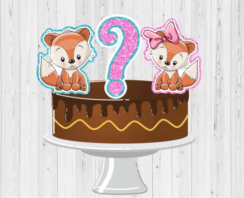 Arquivo de Corte Topo de Bolo - Chá Revelação