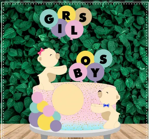 Arquivo de Corte Topo de Bolo - Chá Revelação