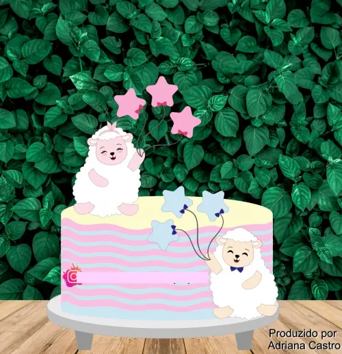 Arquivo de Corte Topo de Bolo - Chá Revelação