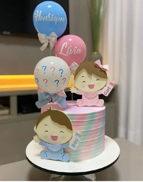 Arquivo de Corte Topo de Bolo - Chá Revelação