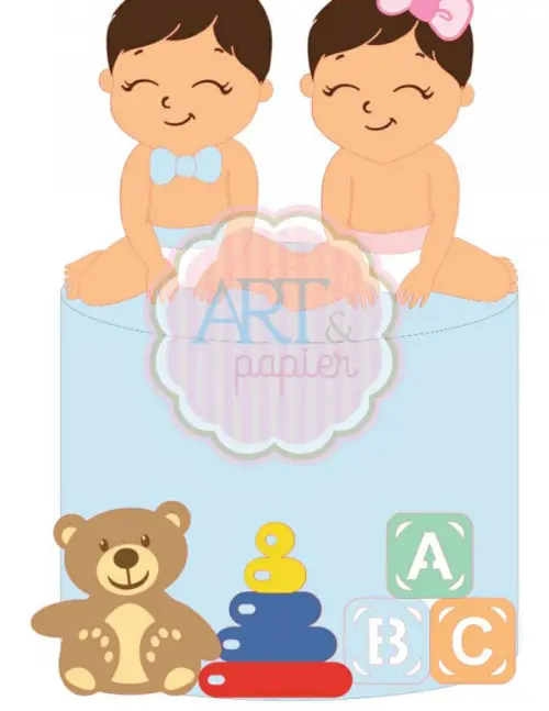 Arquivo de Corte Topo de Bolo - Chá Revelação