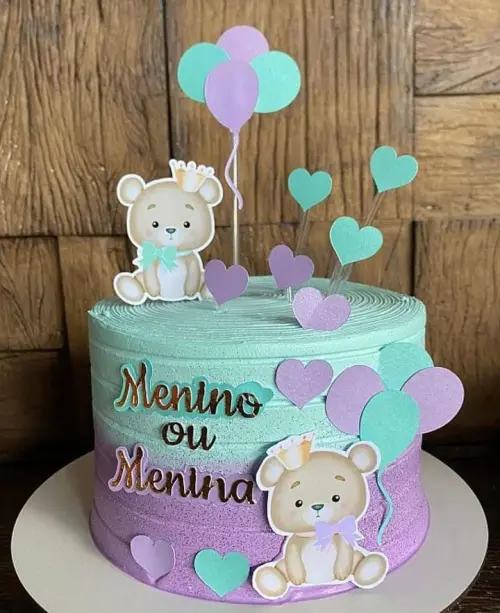 Arquivo de Corte Topo de Bolo - Chá Revelação