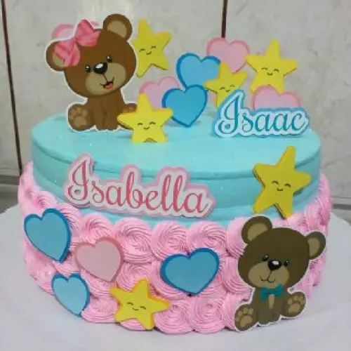 Arquivo de Corte Topo de Bolo - Chá Revelação