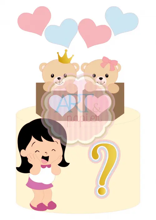 Arquivo de Corte Topo de Bolo - Chá Revelação