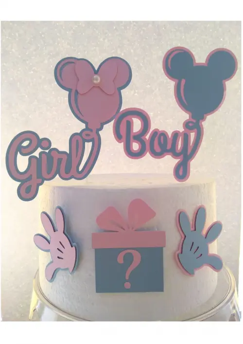 Arquivo de Corte Topo de Bolo - Chá Revelação