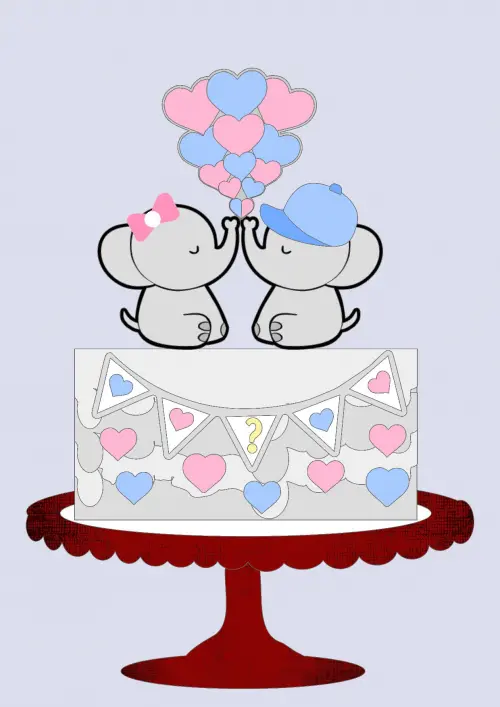 Arquivo de Corte Topo de Bolo - Chá Revelação