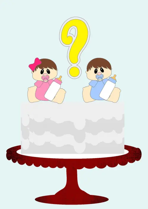 Arquivo de Corte Topo de Bolo - Chá Revelação