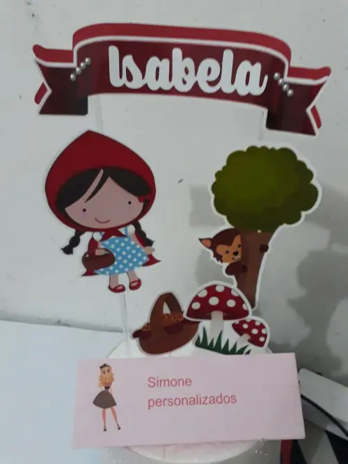Arquivo de Corte Topo de Bolo - Chapeuzinho Vermelho