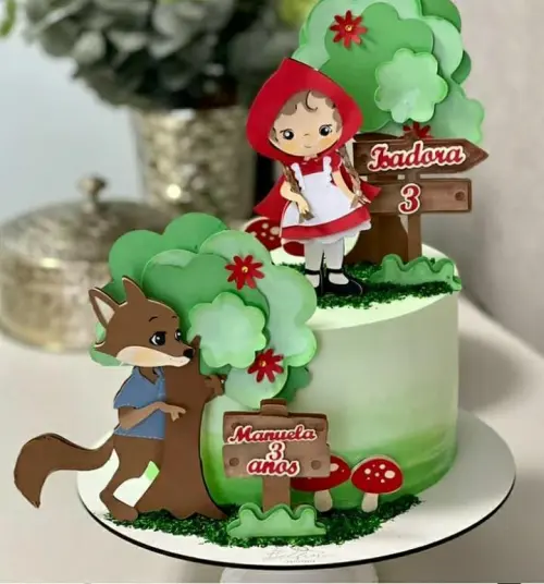 Arquivo de Corte Topo de Bolo - Chapeuzinho Vermelho