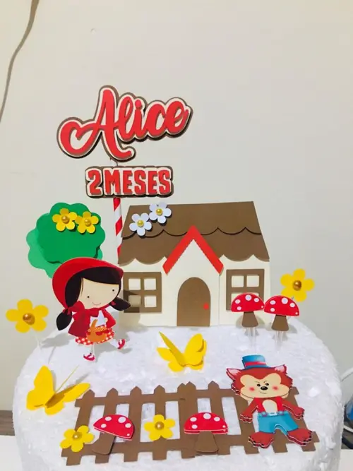 Arquivo de Corte Topo de Bolo - Chapeuzinho Vermelho