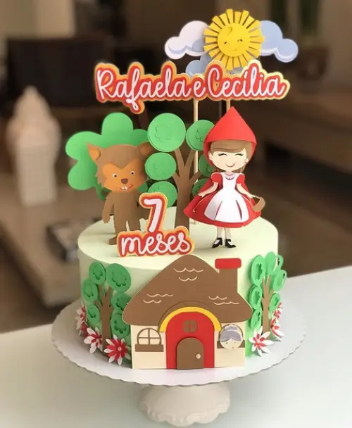 Arquivo de Corte Topo de Bolo - Chapeuzinho Vermelho