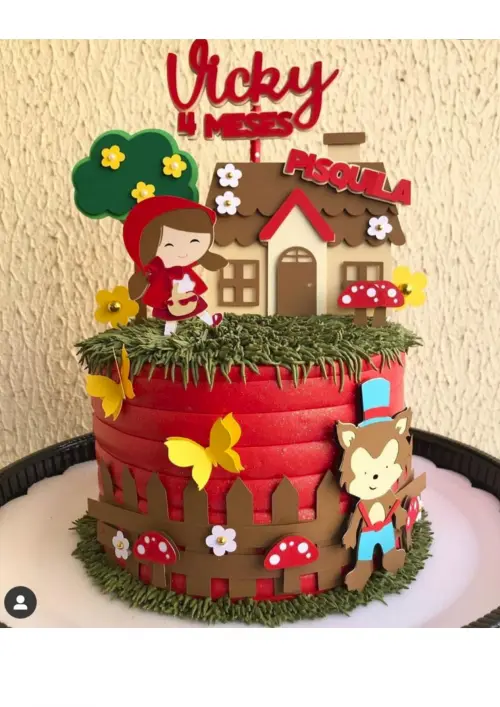 Arquivo de Corte Topo de Bolo - Chapeuzinho Vermelho