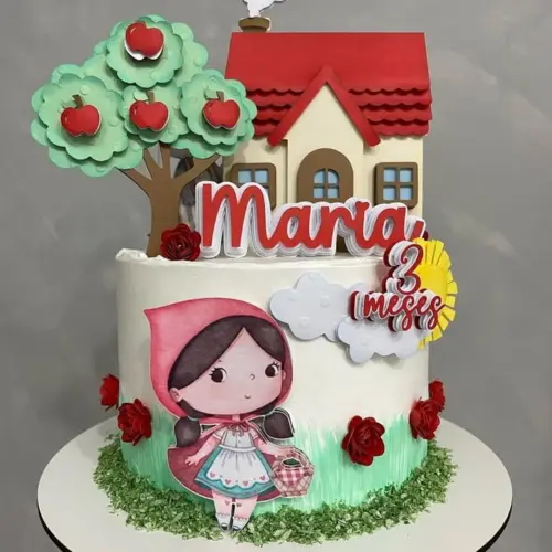 Arquivo de Corte Topo de Bolo - Chapeuzinho Vermelho