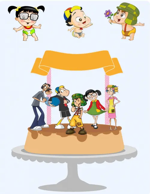 Arquivo de Corte Topo de Bolo - Turma do Chaves