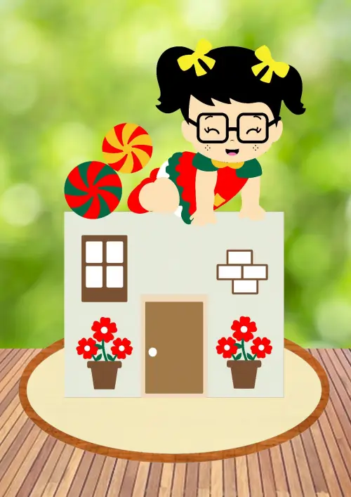 Arquivo de Corte Topo de Bolo - Chiquinha